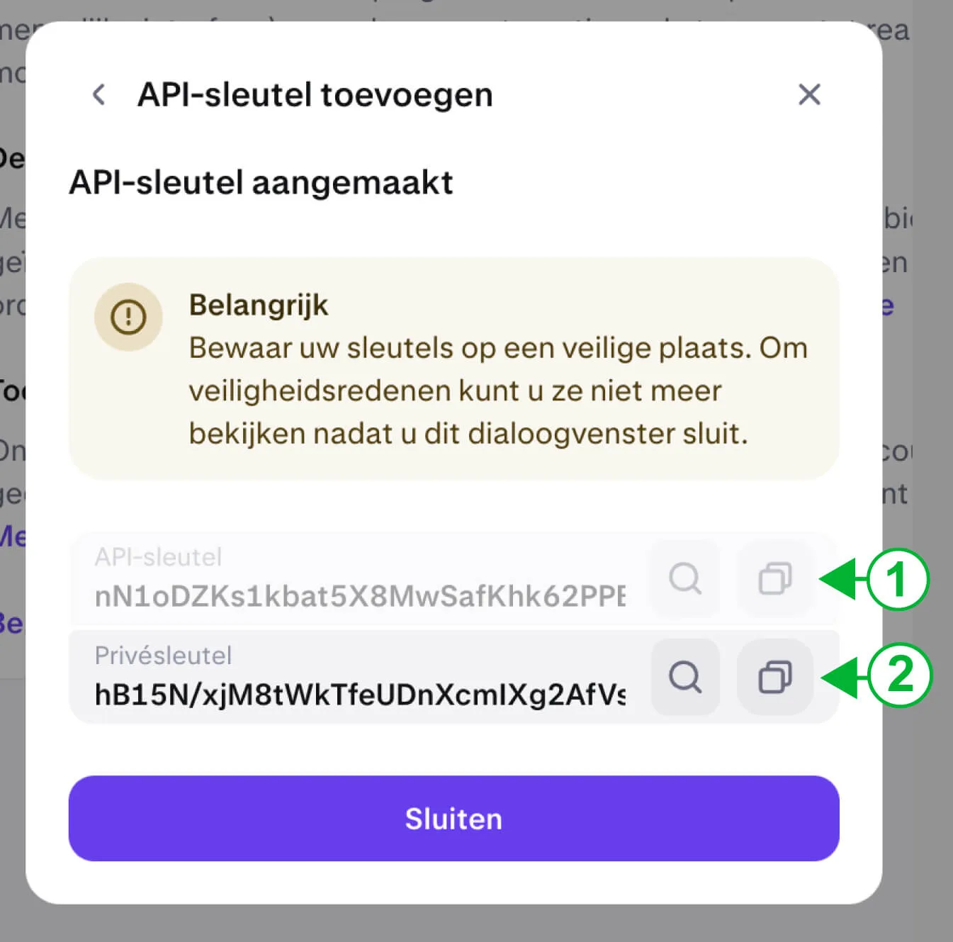 2. API-sleutel instellen